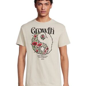 Men’s Floral Yin Yang ‘Growth’ Graphic Tee – Embrace Change & Inner Strength